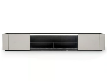 DOWNTOWN - Leather TV cabinet with doors by formitalia luxury group - view 2
